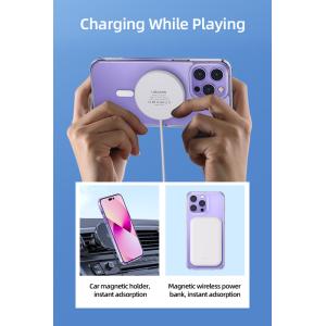 USAMS θήκη Ice Magnet για iPhone 14 Plus, με μαγνήτες, διάφανη | Αξεσουάρ κινητών | elabstore.gr