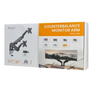 BRATECK βάση γραφείου LDT56-C024 για 2 οθόνες 17"-32", έως 9kg ανά οθόνη | eLabstore.gr