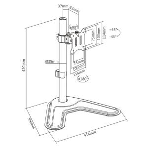 BRATECK βάση γραφείου LDT57-T01 για οθόνη 17"-32", έως 9kg | eLabstore.gr BRATECK βάση γραφείου LDT57-T01 για οθόνη 17"-32", έως 9kg | Εικόνα & Ήχος | elabstore.gr