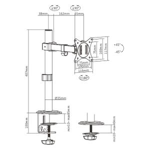BRATECK βάση γραφείου LDT66-C011 για οθόνη 17"-32", έως 9kg | eLabstore.gr BRATECK βάση γραφείου LDT66-C011 για οθόνη 17"-32", έως 9kg | Εικόνα & Ήχος | elabstore.gr