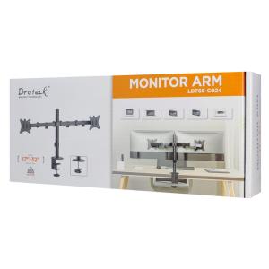 BRATECK βάση γραφείου LDT66-C024 για 2 οθόνες 17"-32", έως 9kg ανά οθόνη | eLabstore.gr BRATECK βάση γραφείου LDT66-C024 για 2 οθόνες 17"-32", έως 9kg ανά οθόνη | Εικόνα & Ήχος | elabstore.gr