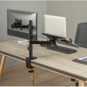 BRATECK βάση γραφείου LDT66-C024ML για οθόνη 13"-32" & laptop, έως 9kg | Εικόνα & Ήχος | elabstore.gr