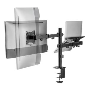 BRATECK βάση γραφείου LDT66-C024ML για οθόνη 13"-32" & laptop, έως 9kg | Εικόνα & Ήχος | elabstore.gr