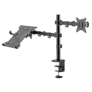 BRATECK βάση γραφείου LDT66-C024ML για οθόνη 13"-32" & laptop, έως 9kg | Εικόνα & Ήχος | elabstore.gr