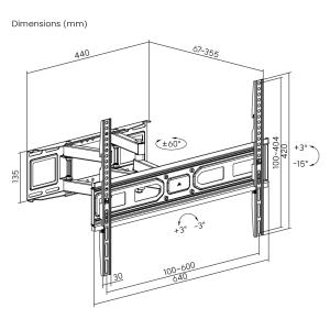 BRATECK επιτοίχια βάση LPA78-466 για τηλεόραση 37"-80", έως 40kg | Εικόνα & Ήχος | elabstore.gr