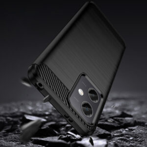POWERTECH θήκη Carbon MOB-1848 για Xiaomi Note 12 5G/Poco X5, μαύρη | Αξεσουάρ κινητών | elabstore.gr