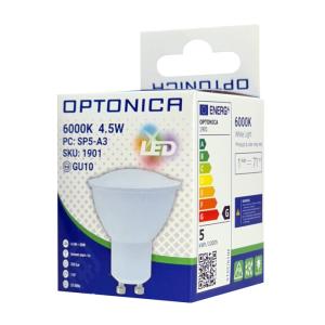 OPTONICA LED λάμπα spot 1901, 4.5W, 6000K, GU10, 320lm | eLabstore.gr OPTONICA LED λάμπα spot 1901, 4.5W, 6000K, GU10, 320lm | Φωτισμός | elabstore.gr