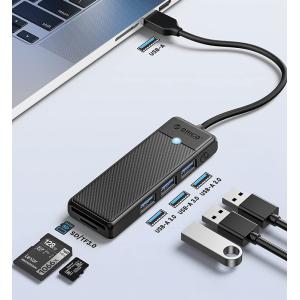 ORICO USB hub PAPW3AT-U3 με SD/micro SD/3x USB θύρες, 5Gbps, μαύρο | Συνοδευτικά PC | elabstore.gr