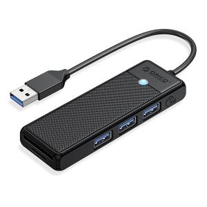 ORICO USB hub PAPW3AT-U3 με SD/micro SD/3x USB θύρες, 5Gbps, μαύρο | Συνοδευτικά PC | elabstore.gr