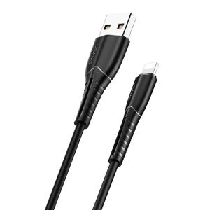 USAMS καλώδιο Lightning σε USB US-SJ364, 2A, 1m, μαύρο | Καλώδια - Αντάπτορες | elabstore.gr