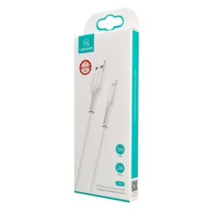 USAMS καλώδιο Lightning σε USB US-SJ364, 2A, 1m, λευκό | Καλώδια - Αντάπτορες | elabstore.gr