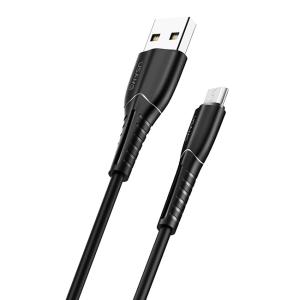USAMS καλώδιο Micro USB σε USB US-SJ365, 2A, 1m, μαύρο | Καλώδια - Αντάπτορες | elabstore.gr