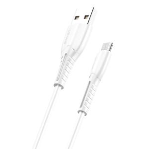 USAMS καλώδιο Micro USB σε USB US-SJ365, 2A, 1m, λευκό | Καλώδια - Αντάπτορες | elabstore.gr