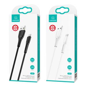 USAMS καλώδιο Micro USB σε USB US-SJ365, 2A, 1m, λευκό | Καλώδια - Αντάπτορες | elabstore.gr