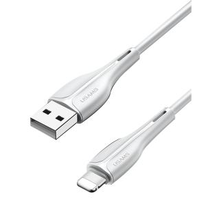 USAMS καλώδιο Lightning σε USB US-SJ371, 2A, 1m, λευκό | Καλώδια - Αντάπτορες | elabstore.gr