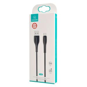USAMS καλώδιο Micro USB σε USB US-SJ373, 2A, 1m, μαύρο | Καλώδια - Αντάπτορες | elabstore.gr