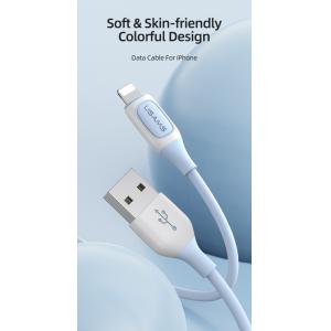 USAMS καλώδιο Lightning σε USB US-SJ595, 2.4A, 1m, μαύρο | eLabstore.gr USAMS καλώδιο Lightning σε USB US-SJ595, 2.4A, 1m, μαύρο | Καλώδια - Αντάπτορες | elabstore.gr
