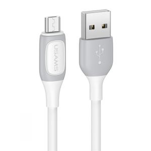 USAMS καλώδιο Micro USB σε USB US-SJ597, 2A, 1m, λευκό | Καλώδια - Αντάπτορες | elabstore.gr