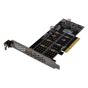POWERTECH κάρτα επέκτασης PCIe x8 σε 2x M.2 M Key NVMe ST573 | PC & Αναβάθμιση | elabstore.gr