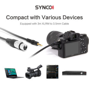 SYNCO μικρόφωνο χειρός SY-E10-MIC, δυναμικό, καρδιοειδές, XLR, μαύρο | Εικόνα & Ήχος | elabstore.gr