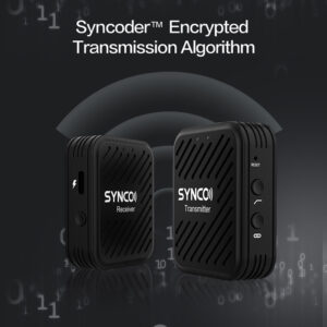 SYNCO ασύρματο μικρόφωνο G1A1 με ενσωματωμένο clip-on, 2.4GHz, μαύρο | Εικόνα & Ήχος | elabstore.gr