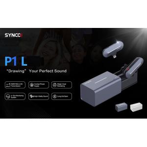 SYNCO ασύρματο μικρόφωνο P1L με θήκη φόρτισης, Lightning, 2.4GHz, γκρι | Αξεσουάρ κινητών | elabstore.gr