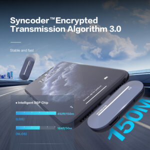 SYNCO ασύρματο μικρόφωνο P1T με θήκη φόρτισης, USB-C, 2.4GHz, γκρι | eLabstore.gr