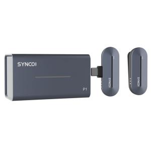 SYNCO ασύρματο μικρόφωνο P1T με θήκη φόρτισης, USB-C, 2.4GHz, γκρι | Αξεσουάρ κινητών | elabstore.gr