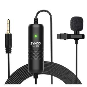 SYNCO μικρόφωνο Lav-S6E με clip-on, omnidirectional, 3.5mm, 6m, μαύρο | Εικόνα & Ήχος | elabstore.gr