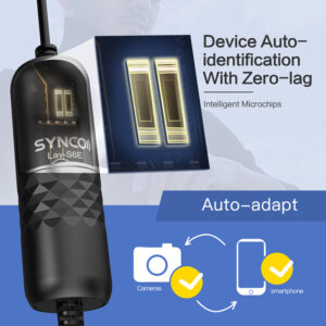 SYNCO μικρόφωνο Lav-S6E με clip-on, omnidirectional, 3.5mm, 6m, μαύρο | eLabstore.gr