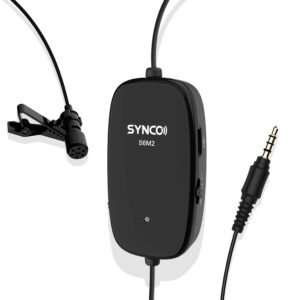SYNCO μικρόφωνο Lav-S6M2, clip-on, omnidirectional, 3.5mm, 400mAh, μαύρο | Εικόνα & Ήχος | elabstore.gr