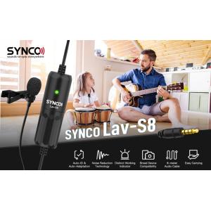 SYNCO μικρόφωνο Lav-S8 με clip-on, omnidirectional, 3.5mm, 8m, μαύρο | Εικόνα & Ήχος | elabstore.gr