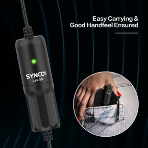 SYNCO μικρόφωνο Lav-S8 με clip-on, omnidirectional, 3.5mm, 8m, μαύρο | eLabstore.gr