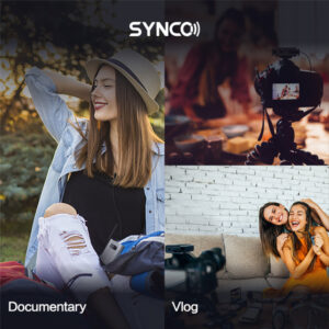 SYNCO ασύρματο μικρόφωνο WMic-TS Mini, ενσωματωμένο clip-on, UHF, γκρι | Εικόνα & Ήχος | elabstore.gr