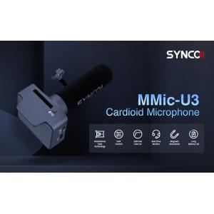 SYNCO μικρόφωνο SY-U3-MMIC με μαγνήτη, δυναμικό, καρδιοειδές, USB, μαύρο | Εικόνα & Ήχος | elabstore.gr
