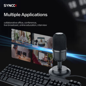 SYNCO επιτραπέζιο μικρόφωνο SY-V1M-CMIC, δυναμικό, καρδιοειδές, USB | Εικόνα & Ήχος | elabstore.gr