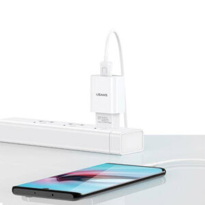 USAMS φορτιστής τοίχου T21OCMC01 με καλώδιο Micro USB, USB 2.1A, λευκός | Αξεσουάρ κινητών | elabstore.gr