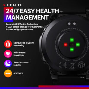 ZEBLAZE smartwatch Vibe 7 Pro, 1.43" AMOLED, ηχείο & mic, 3 ATM, μαύρο | eLabstore.gr ZEBLAZE smartwatch Vibe 7 Pro, 1.43" AMOLED, ηχείο & mic, 3 ATM, μαύρο | Mobile Συσκευές | elabstore.gr