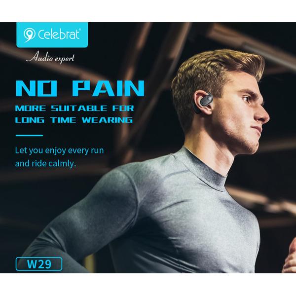CELEBRAT earphones με θήκη φόρτισης W29, Open Wearable Stereo, μαύρα | eLabstore.gr CELEBRAT earphones με θήκη φόρτισης W29, Open Wearable Stereo, μαύρα | Αξεσουάρ κινητών | elabstore.gr