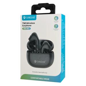 CELEBRAT earphones με θήκη φόρτισης W31, True Wireless, μαύρα | Αξεσουάρ κινητών | elabstore.gr