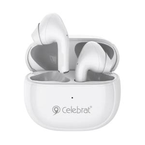 CELEBRAT earphones με θήκη φόρτισης W31, True Wireless, λευκά | Αξεσουάρ κινητών | elabstore.gr