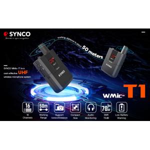 SYNCO ασύρματο μικρόφωνο Wmic-T1, ενσωματωμένο clip-on, UHF, γκρι | Εικόνα & Ήχος | elabstore.gr