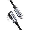 CABLETIME καλώδιο USB-C C160, γωνιακό, PD 100W, 20Gbps, 4K, 1m, μαύρο | Καλώδια - Αντάπτορες | elabstore.gr