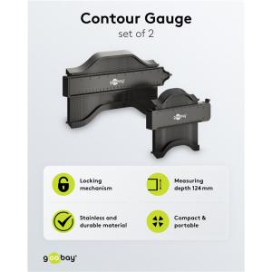 GOOBAY σετ παντογράφοι 61668, κλίμακα σε inch/cm, 130/250mm, 2τμχ | eLabstore.gr