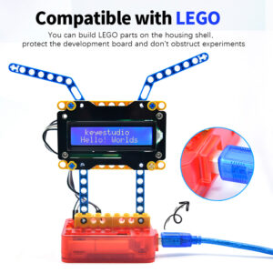 KEYESTUDIO θήκη για Arduino UNO R3 67800277, συμβατή με LEGO, μαύρη | Gadgets - Αξεσουάρ | elabstore.gr