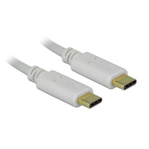 DELOCK καλώδιο USB-C 85357, 100W PD, 5A, 15cm, E-Marker, λευκό | Καλώδια - Αντάπτορες | elabstore.gr