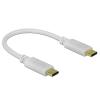 DELOCK καλώδιο USB-C 85357, 100W PD, 5A, 15cm, E-Marker, λευκό | Καλώδια - Αντάπτορες | elabstore.gr