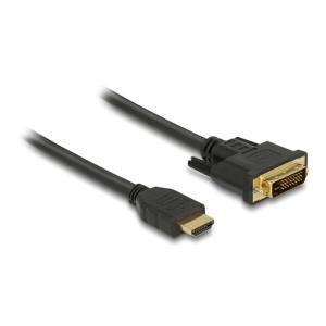 DELOCK καλώδιο HDMI σε DVI 85653, 2K/60Hz, 7.92 Gbps, 1.5m, μαύρο | Καλώδια - Αντάπτορες | elabstore.gr