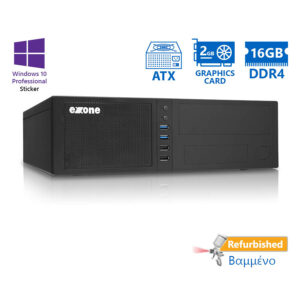 OEM Extra Tower Xeon E3-1220v6(4-Cores)/16GB DDR4/500GB/Nvidia 2GB/DVD/10P Grade A+ Workstation Refu | Refurbished | elabstore.gr