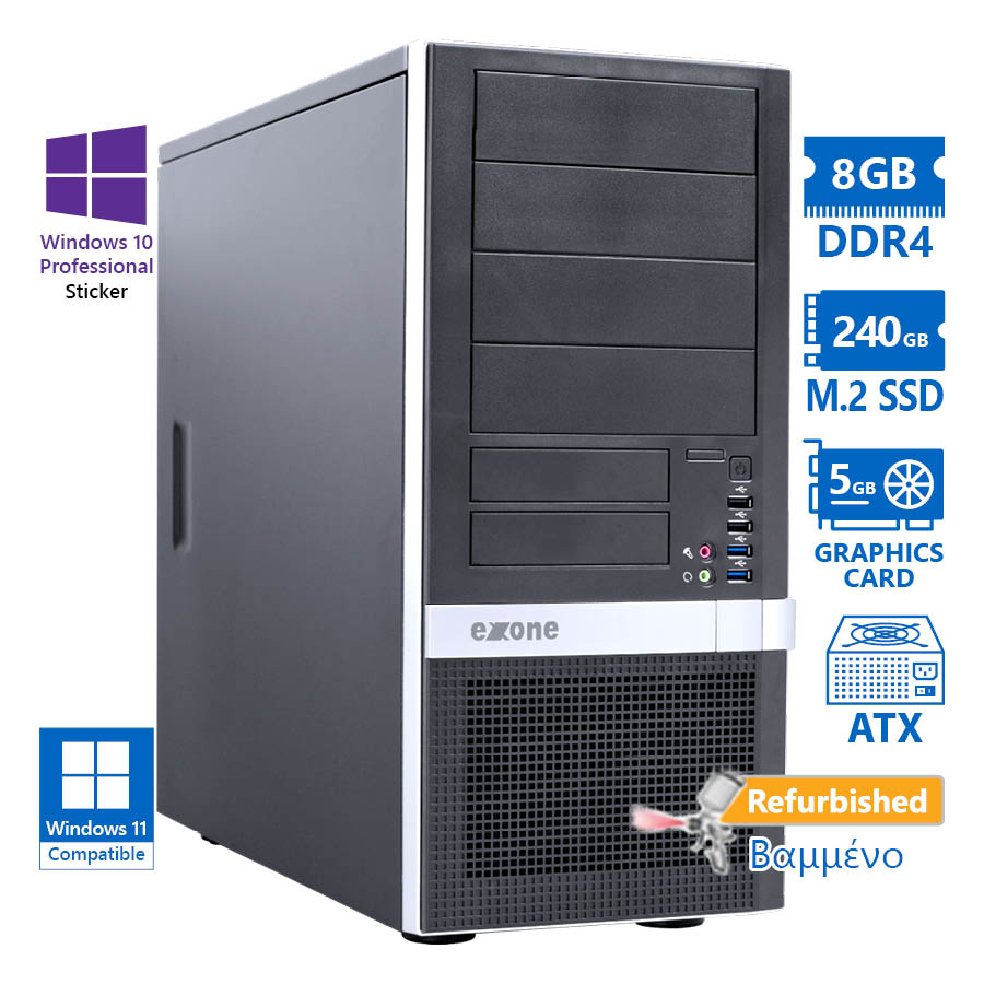 OEM Extra Tower Xeon W-2123(4-Cores)/ 8GB DDR4/ 240GB M.2 SSD/ Nvidia 5GB/ DVD/ 10P Grade A+ Workstation | eLabstore.gr OEM Extra Tower Xeon W-2123(4-Cores)/8GB DDR4/240GB M.2 SSD/Nvidia 5GB/DVD/10P Grade A+ Workstation | Refurbished | elabstore.gr